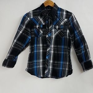 Plaid Long-sleeved button down